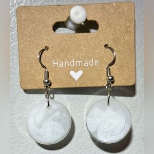 Elegant White Dangle Earrings